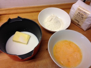 Ingredients for Chouquettes